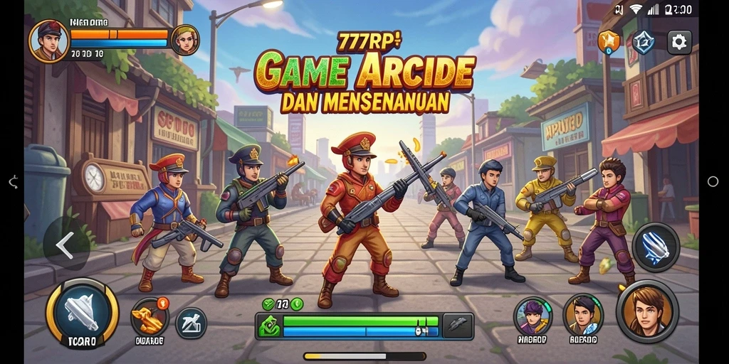 Tampilan gameplay seru pada 77RP dengan tantangan menarik.