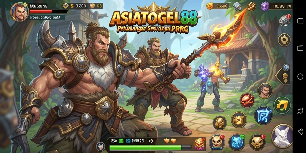 Tangkapan layar gameplay ASIATOGEL88 dengan aksi seru RPG.