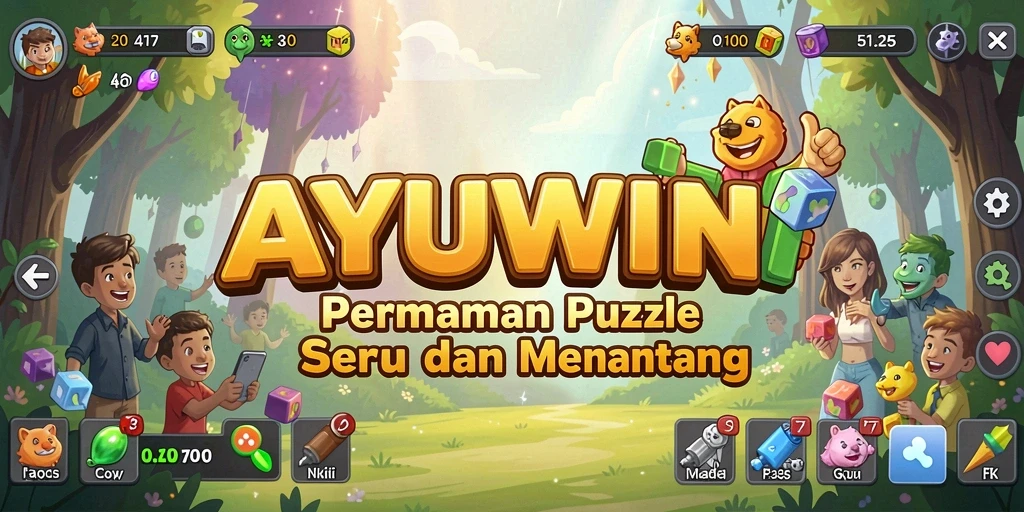 Screenshot gameplay AYUWIN yang menunjukkan tantangan Puzzle yang seru.
