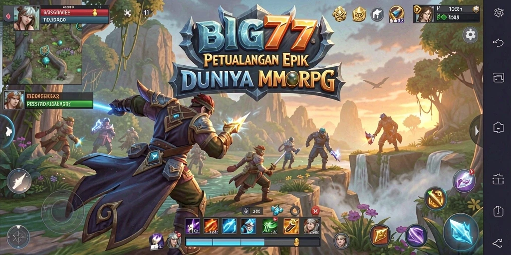 Screenshot gameplay BIG77 menampilkan aksi seru di dunia MMORPG.