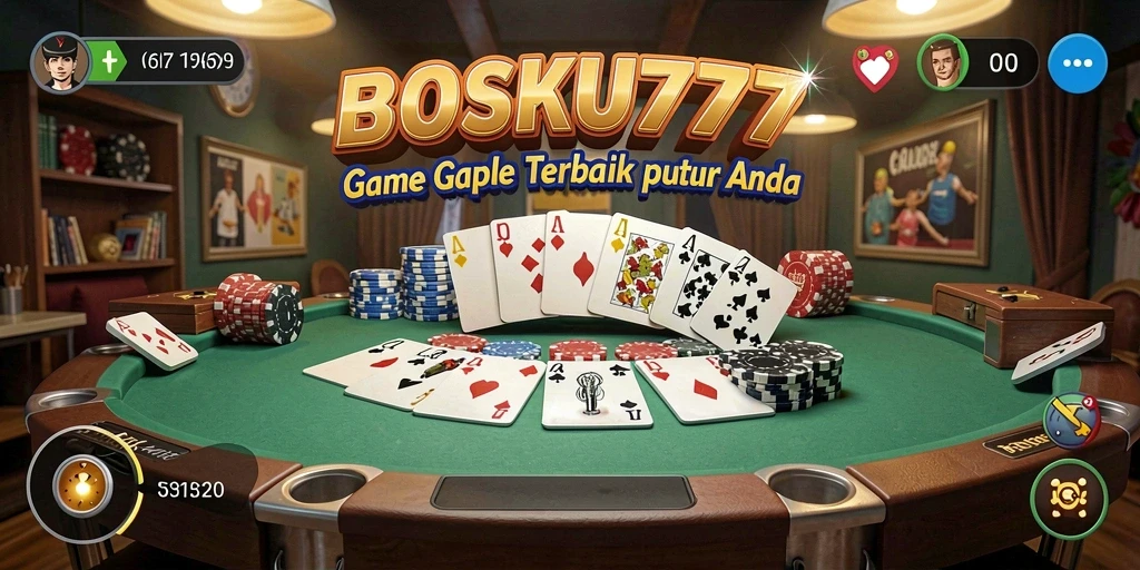 Gameplay seru dalam aplikasi Gaple BOSKU777.