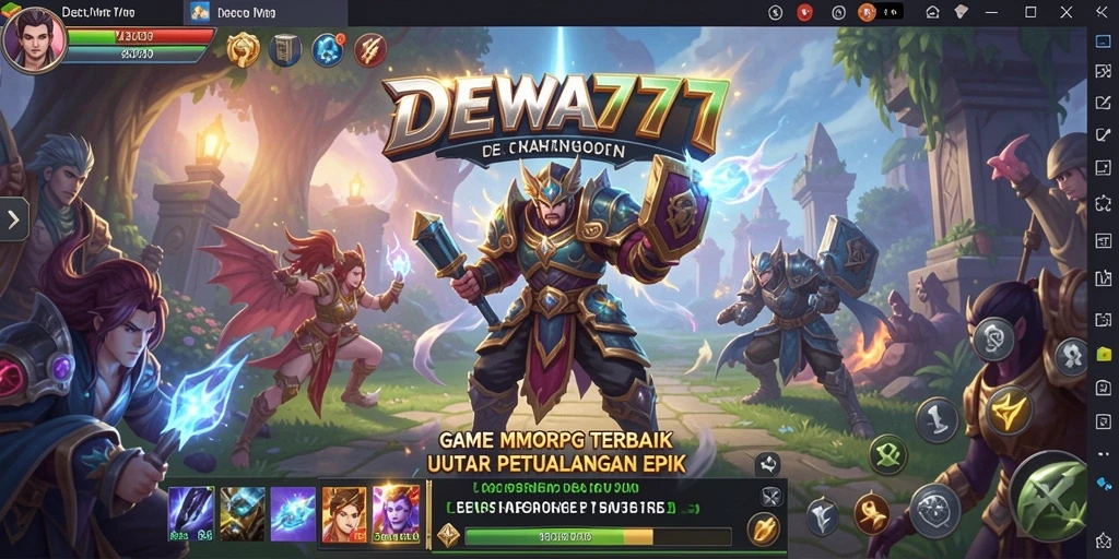 Tangkapan layar DEWA777 menampilkan aksi seru dalam dunia MMORPG.