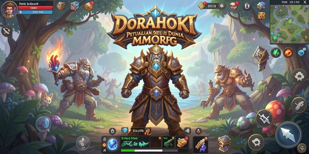 Tampilan gameplay seru dari DORAHOKI yang penuh aksi.