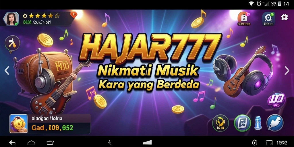 Tampilan gameplay HAJAR777 dengan fitur interaktif dan kualitas audio tinggi.