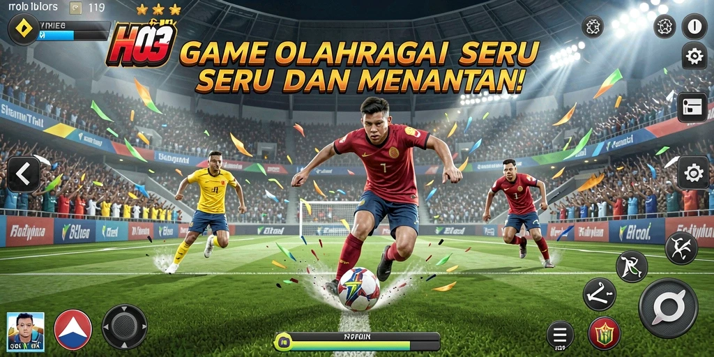 Screenshot gameplay HO3 menunjukkan aksi pertandingan yang intens dan seru.