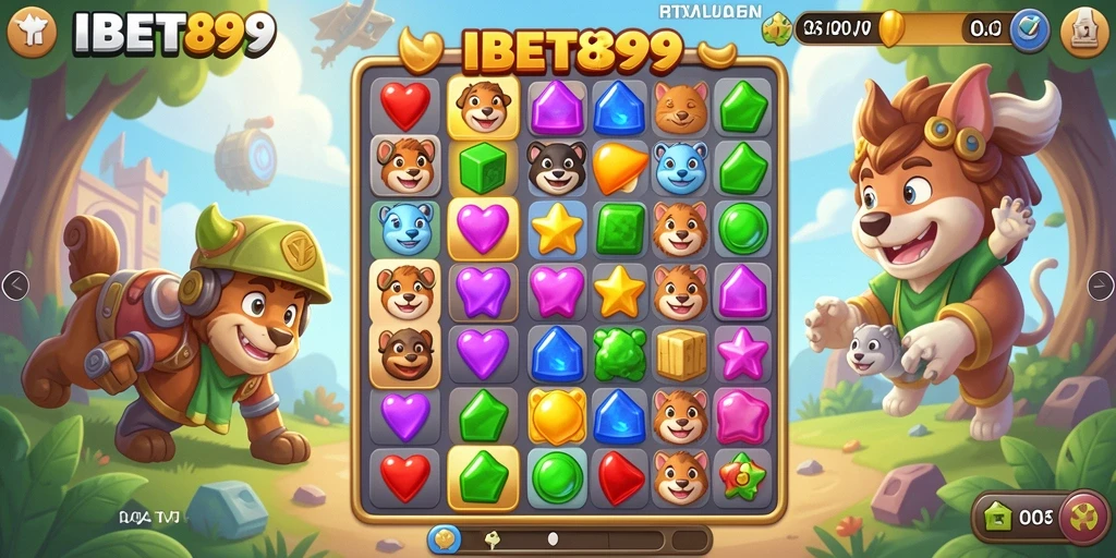 Tampilan menakjubkan dari gameplay Match-3 di IBET899.