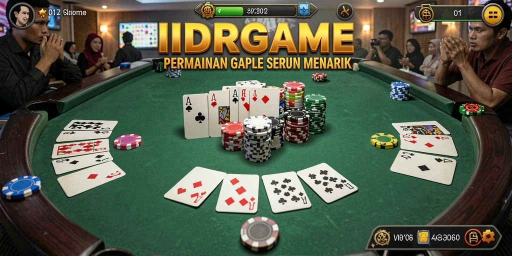 Tampilan gameplay Gaple yang seru dan interaktif di IDRGAME.