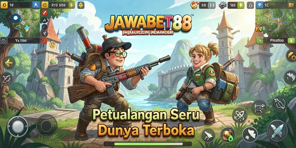 Tampilan gameplay JAWABET88 yang menakjubkan di dunia terbuka.