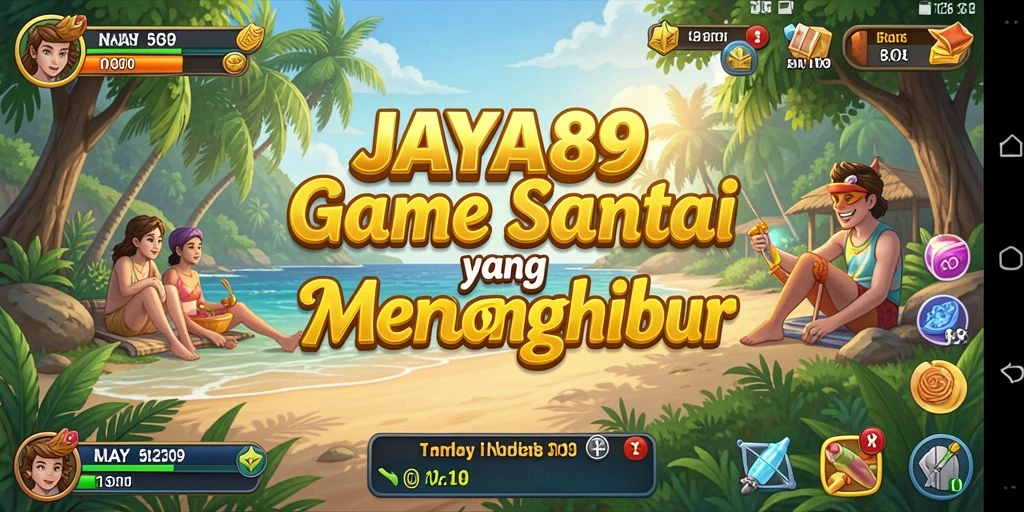Tangkapan layar menunjukkan gameplay santai JAYA89 yang penuh warna.