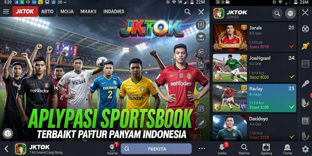 Tampilan menarik dari gameplay aplikasi Sportsbook JKTOK.