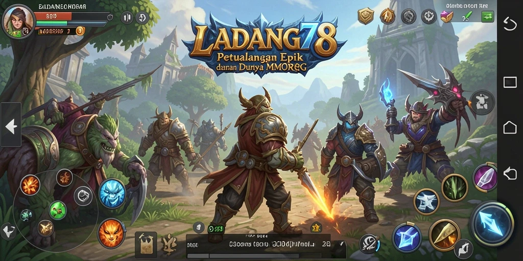 Screenshot gameplay <strong>LADANG78</strong> menampilkan aksi seru dalam pertempuran MMORPG.