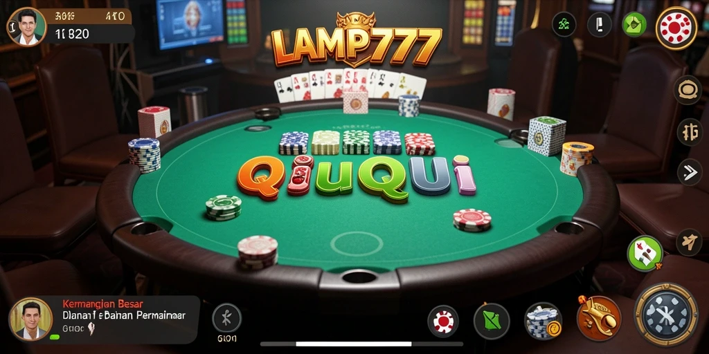 Tampilan gameplay seru dari LAMPU777 dalam permainan QiuQiu.
