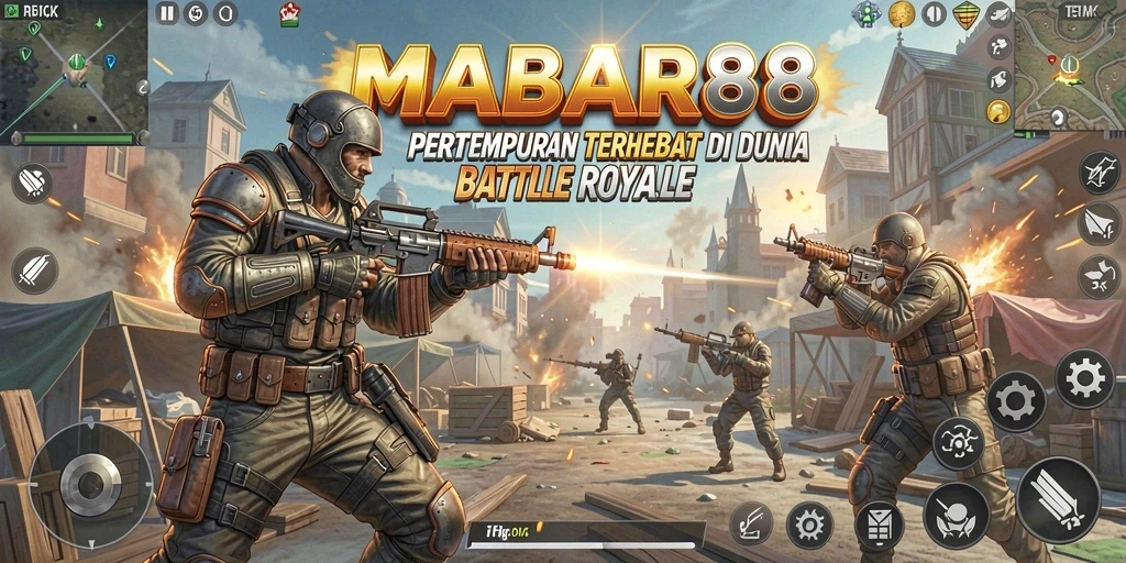 Tampilan gameplay MABAR88 yang menegangkan dalam pertempuran Battle Royale.