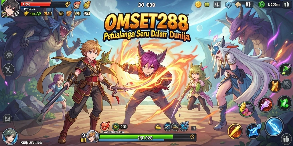 Tampilan gameplay menarik dari OMSET288 dengan karakter Anime ikonik.