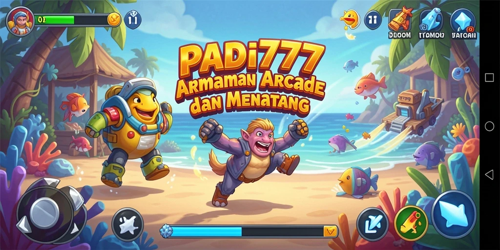 Screenshot utama menampilkan gameplay seru dari PADI777.