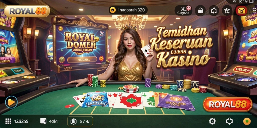 Screenshot gameplay dari ROYAL88 dengan tampilan Kasino yang mengesankan.