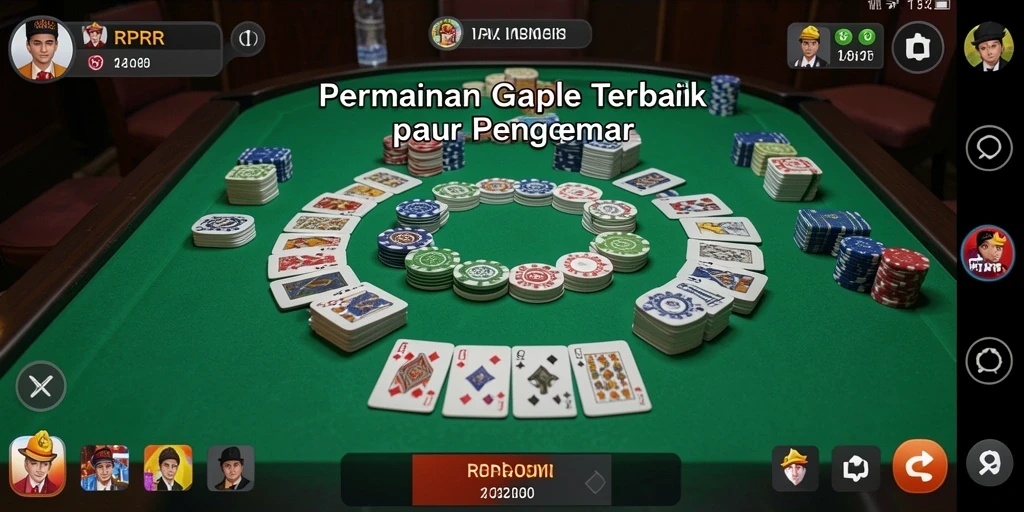 Screenshot gameplay RPRR dengan suasana seru permainan Gaple.
