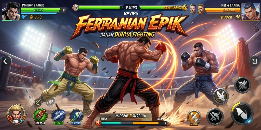 Gameplay seru dengan karakter unik dalam pertarungan epic.
