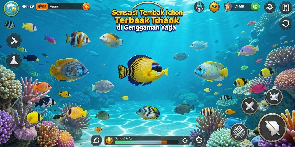 Tampilan gameplay seru di game Tembak Ikan RR789.