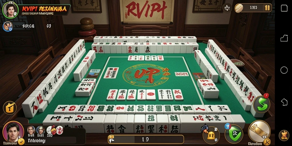 Tampilan menarik dari gameplay Mahjong di RVIP1.
