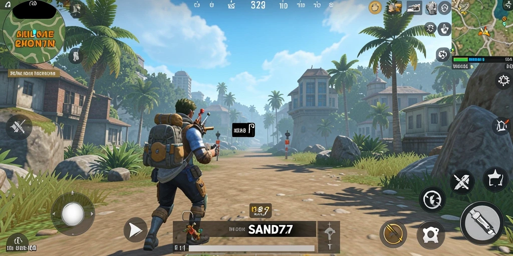 Visual gameplay SAND77 yang menakjubkan di dunia terbuka.