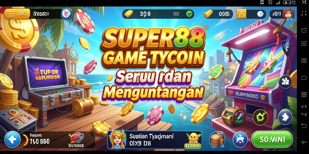 Screenshot utama gameplay SUPER88 yang mendebarkan dan penuh strategi Tycoon.