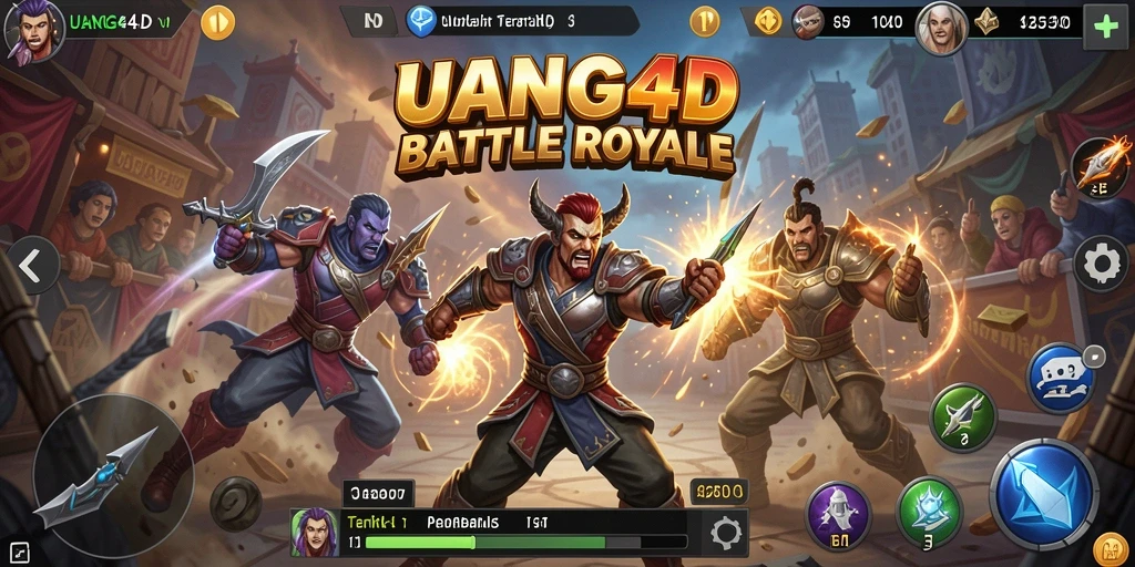 Screenshot gameplay UANG4D memamerkan aksi pertarungan yang mendebarkan.