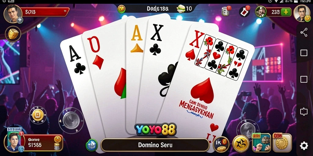 Tampilan gameplay menarik dari YOYO88 saat bermain Domino.