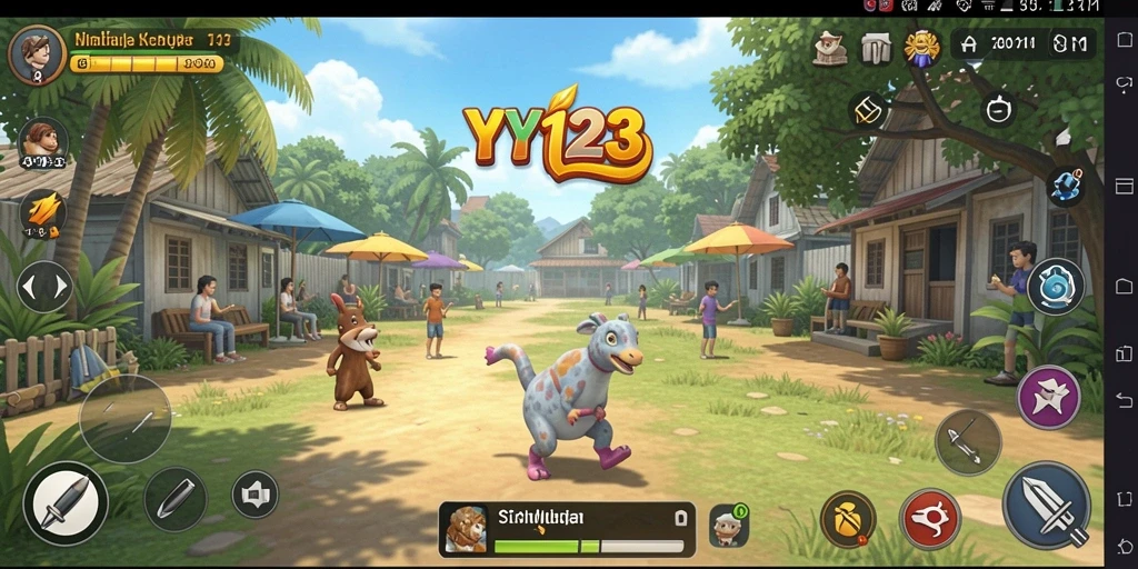 Tampilan gameplay yang menarik dan interaktif dalam YY123.