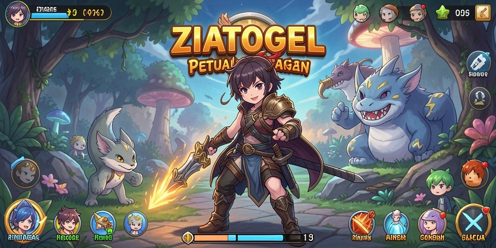 Tampilan gameplay ZIATOGEL yang memukau dan interaktif.