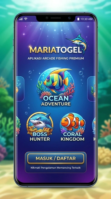 Tampilan utama aplikasi Mariatogel dengan berbagai pilihan.