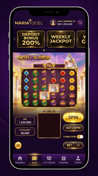 Screenshot fitur unggulan Mariatogel yang mudah digunakan.